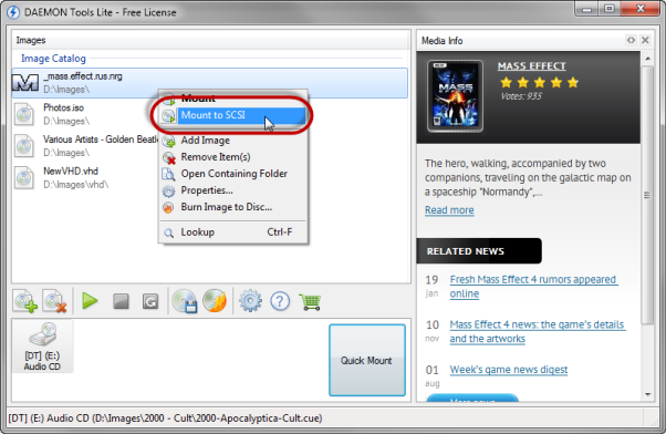 How To Mount Using Daemon Tools