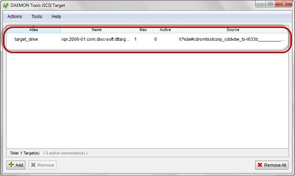 DAEMON Tools iSCSI Target