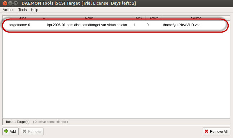 DAEMON Tools iSCSI Target