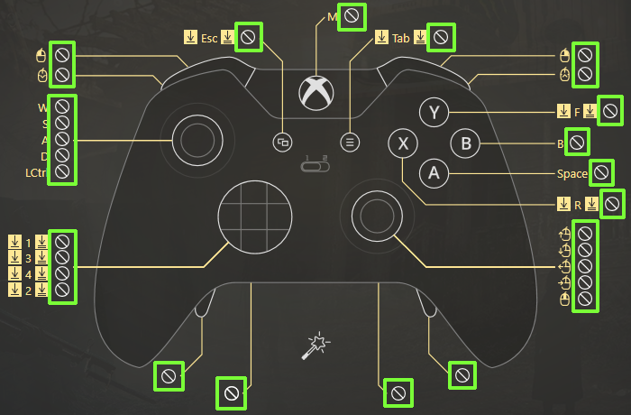 Universal control remapper mouse to joystick