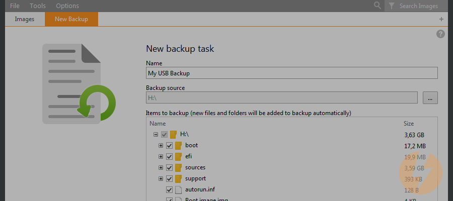 secure folder backup