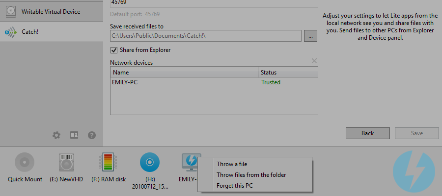 setup local network file sharing