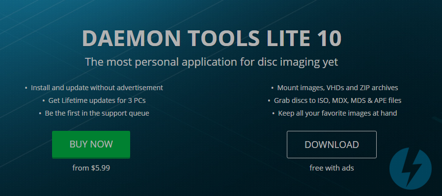 DAEMON Tools Lite: free download or paid advantages