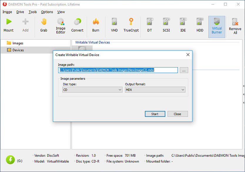 how to create a mount in daemon tools lite 10